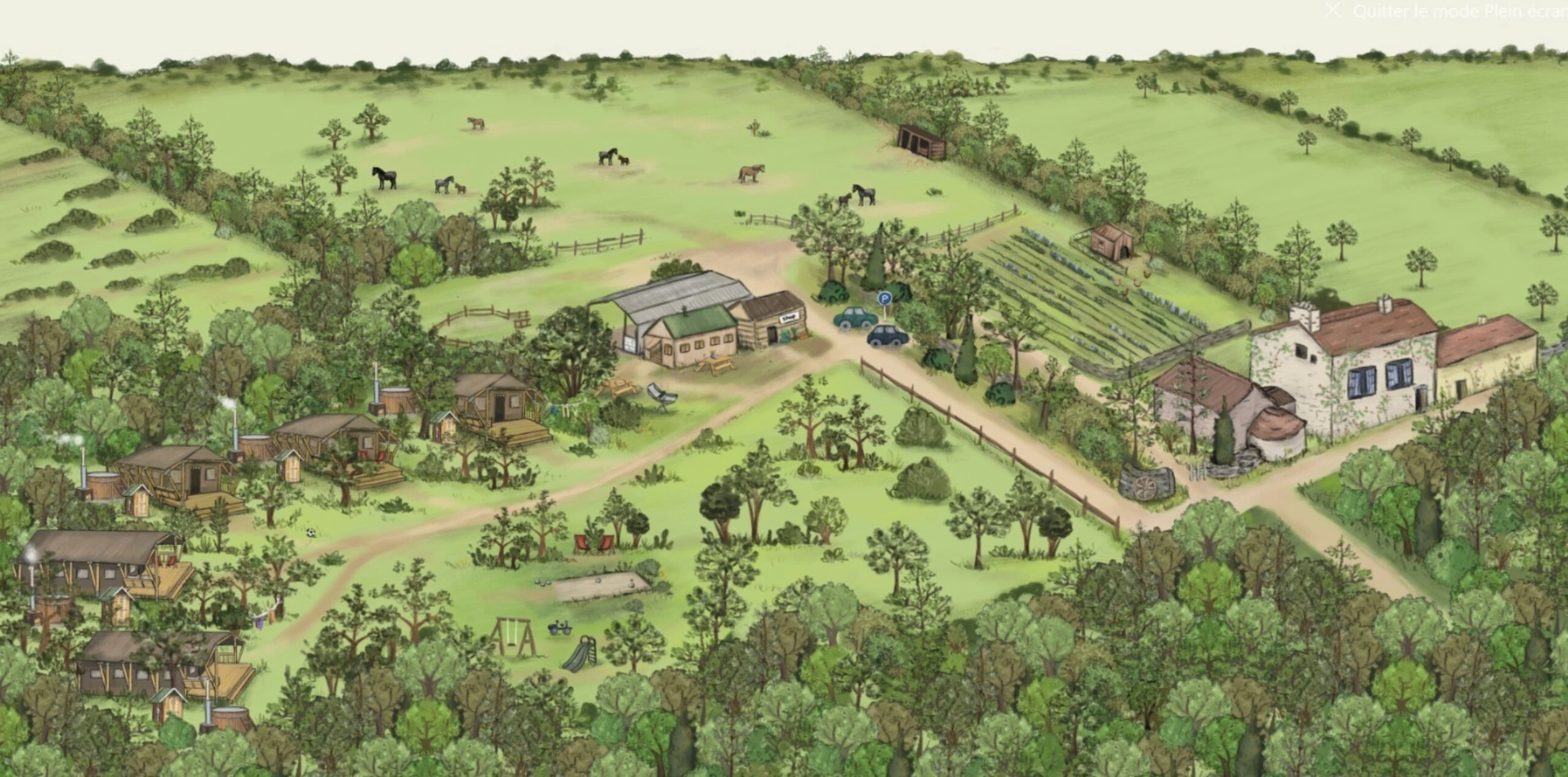 Plan illustré de la ferme de Vanadal