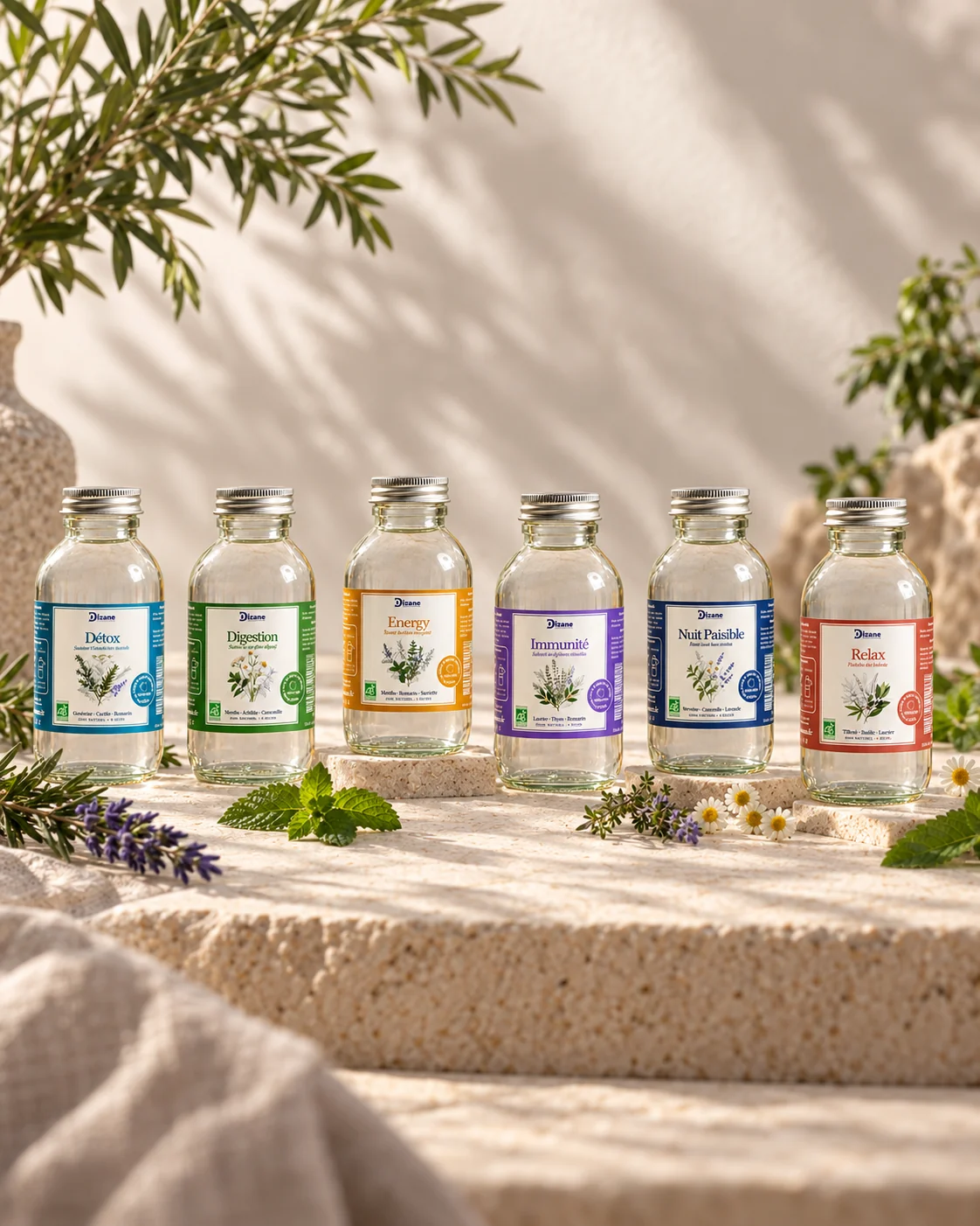 Les six formules de la gamme Dizane