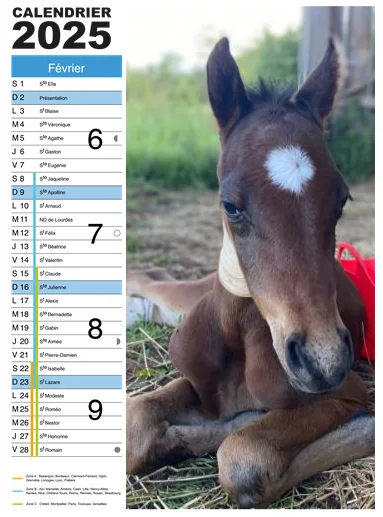 Calendrier 2025